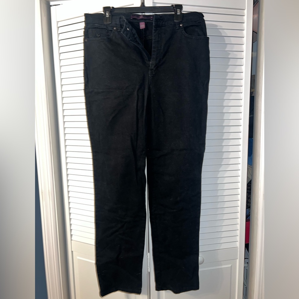 Gloria Vanderbilt Black Amanda Pants 14 Long
